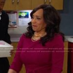 Paulina’s berry pink tie front dress on Days of our Lives