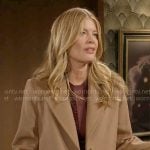 Phyllis’s camel coat on The Young and the Restless