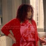 Althea’s pink marble print halter top and skirt on The Upshaws