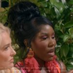 Bozoma’s pink ruffle drop earrings on The Real Housewives of Beverly Hills