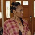 Monique’s plaid shirt on The Real Housewives of Potomac