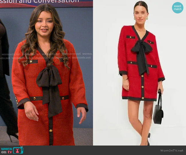 Pomander Place Coco Tweed Bow Dress