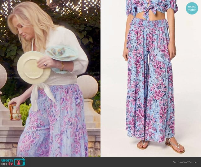 Poupette St Barth Soledad Pants worn by Kathy Hilton on The Real Housewives of Beverly Hills