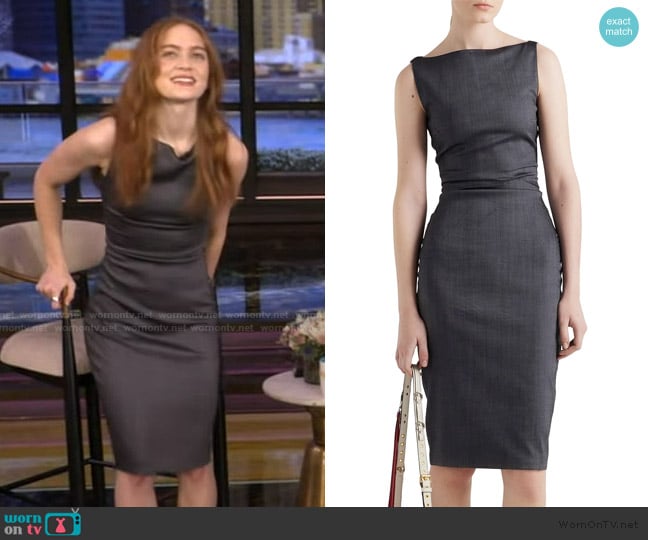 Sadie Sink’s gray sleeveless dress on Live with Kelly