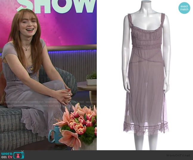 Prada Vintage Dress worn by Sadie Sink on The Kelly Clarkson Show