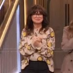 Valerie Bertinelli’s lemon print sweater on The Drew Barrymore Show