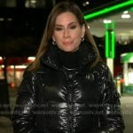 Rebecca’s black puffer coat on Good Morning America