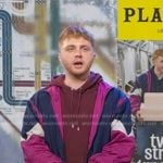 Sam Tutty’s purple windbreaker jacket on Good Morning America