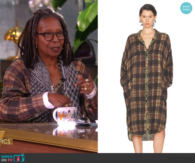 R13 Reversible Jumbo Shirt Dress worn by Whoopi Goldberg on The View