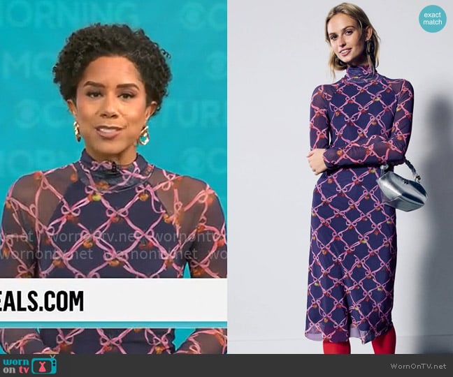 Rachel Antonoff Lilith Dress worn by Adriana Diaz on CBS Mornings