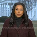 Rachel’s burgundy coat on Good Morning America