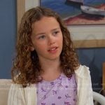 Rachel’s purple floral print pajamas on Days of our Lives