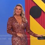 Rachel’s sequin fringe hem dress on The Price is Right