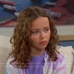 Rachel’s tie dye zip hoodie on Days of our Lives