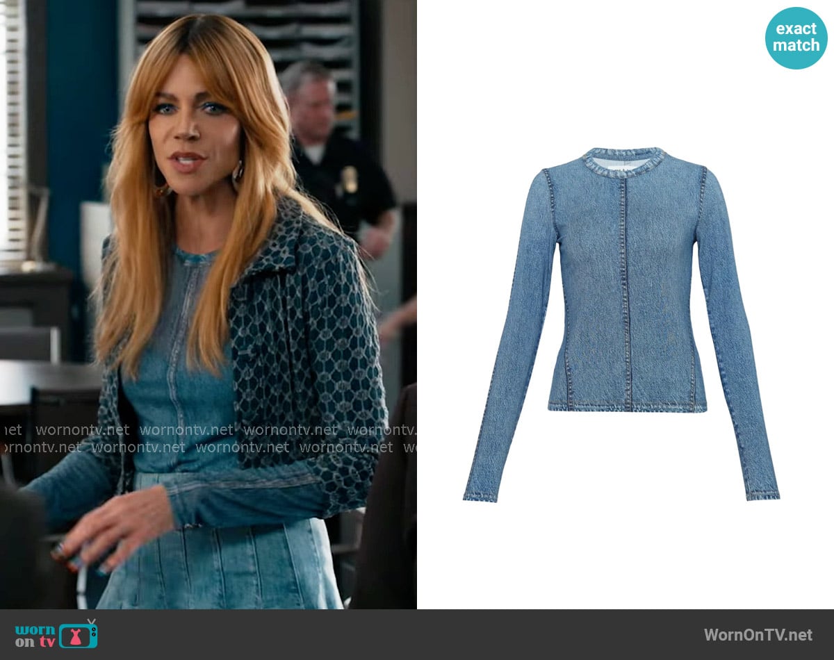Rag and Bone Miramar Long-sleeve T-shirt worn by Morgan Gillory (Kaitlin Olson) on High Potential