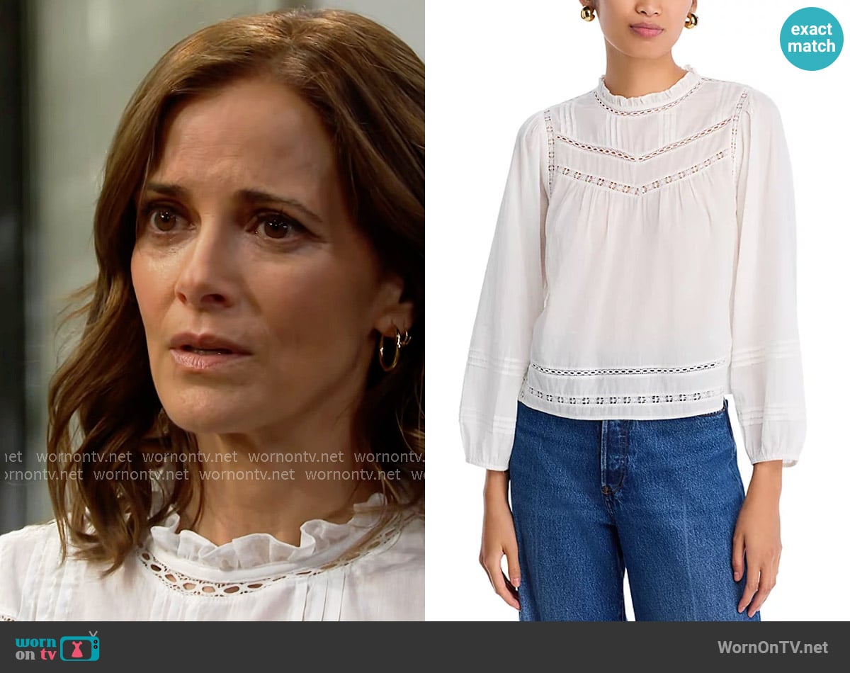 Rails Reya Blouse worn by Taylor Hayes (Rebecca Budig) on The Bold and the Beautiful