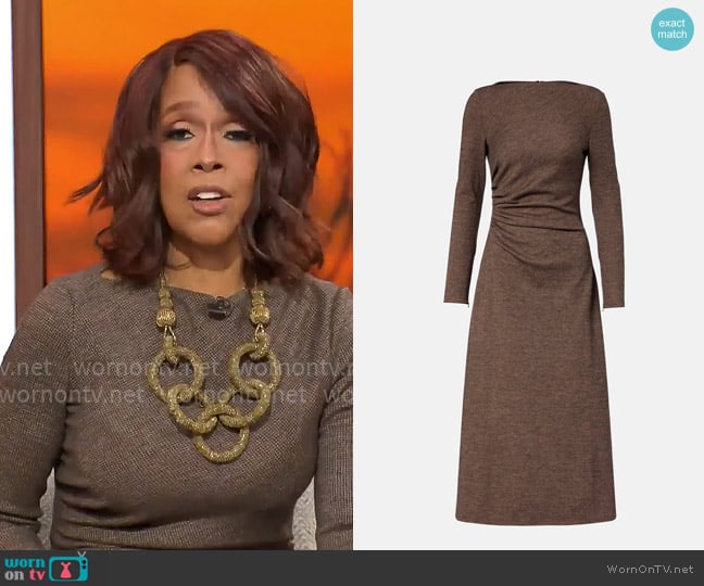 Ralph Lauren Collection Nora Dress worn by Gayle King on CBS Mornings