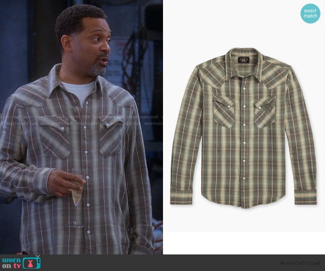 Bennie’s plaid shirt on The Upshaws