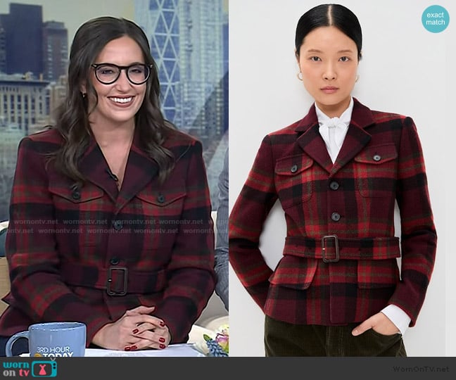 Ralph Lauren Wool Blend Woven Blazer worn by Savannah Sellers on Today