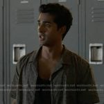 Ravi's grey eyelet short sleeve shirt on 9-1-1