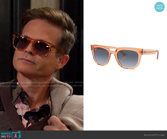 Ray-Ban Phil Square-frame Sunglasses worn by Leo Stark (Greg Rikaart) on Days of our Lives
