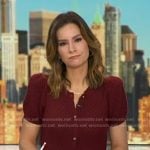 Rebecca's red puff sleeve cardigan on Good Morning America