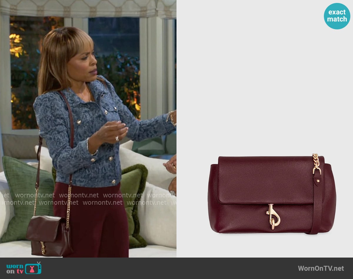 Rebecca Minkoff Leather Flap Crossbody Bag worn by Tracy (Maria Howell) on Beyond the Gates