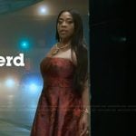 Sherris’ red floral strapless dress on Sherri