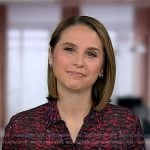 Elizabeth’s red printed shirt on Good Morning America