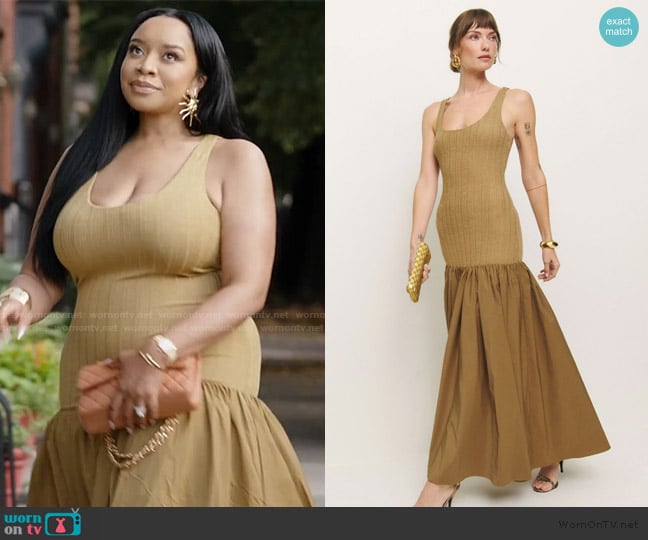 Reformation Kella Knit Dress worn by Angel Massie on The Real Housewives of Potomac