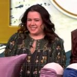 Regina Decicco’s floral print keyhole blouse on The View