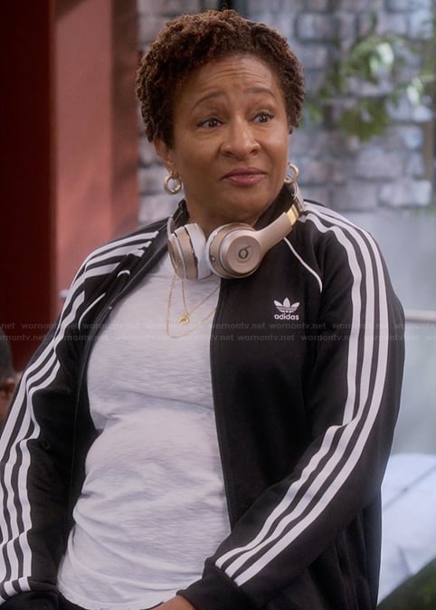 Regina’s black track jacket on The Upshaws