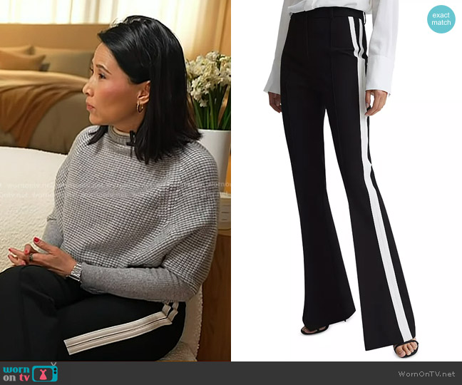 Reiss Amie Side Stripe Flare Trousers worn by Vicky Nguyen on Today