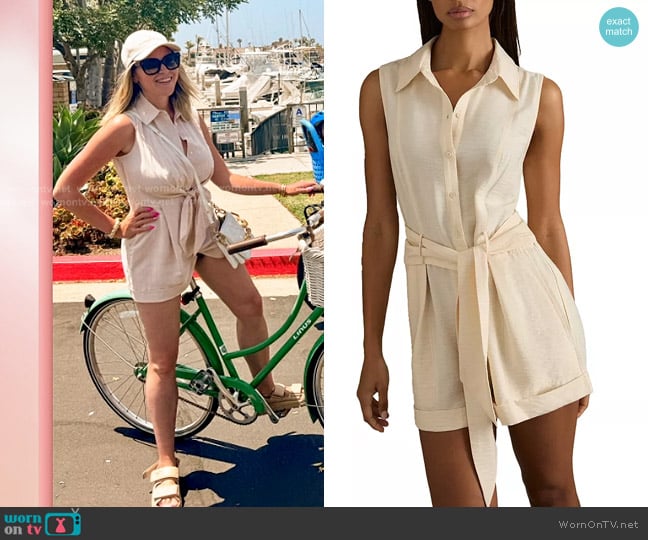 Reiss Millie Romper in Cream worn by Amanda Frances on The Real Housewives of Beverly Hills