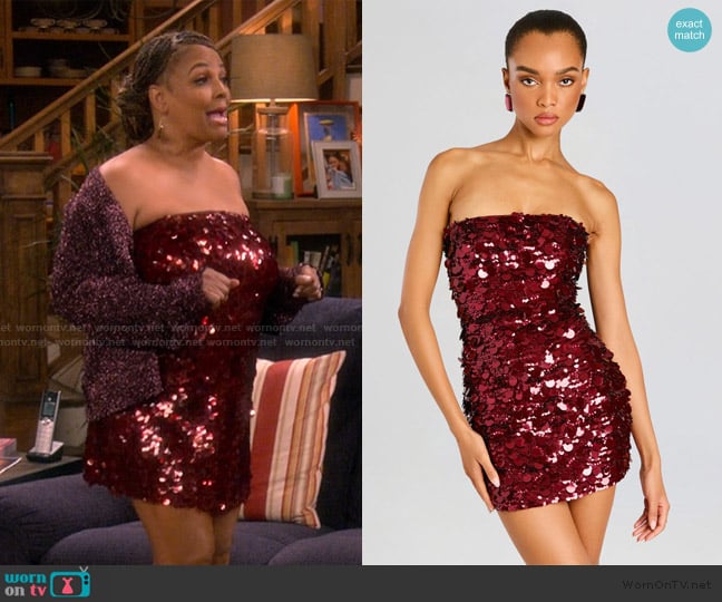 Retrofete Nolia Sequin Embellished Dress worn by Regina Upshaw (Kim Fields) on The Upshaws