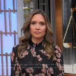 Rhiannon's black and pink floral print dress on Good Morning America