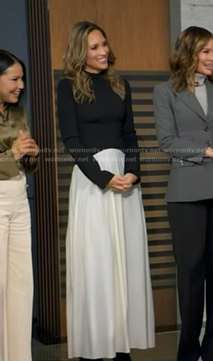 Rhiannon's two tone maxi dress on Good Morning America