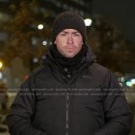 Matt Rivers’ black hooded down jacket on Good Morning America