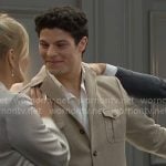 RJ’s beige jacket with pockets on The Bold and the Beautiful