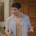 RJ’s striped shirt on The Bold and the Beautiful