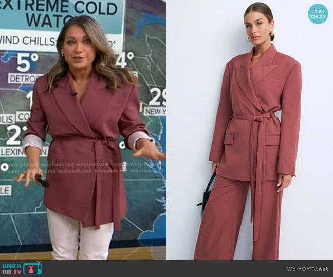 Rodebjer Stand Fluid Blazer worn by Ginger Zee on Good Morning America