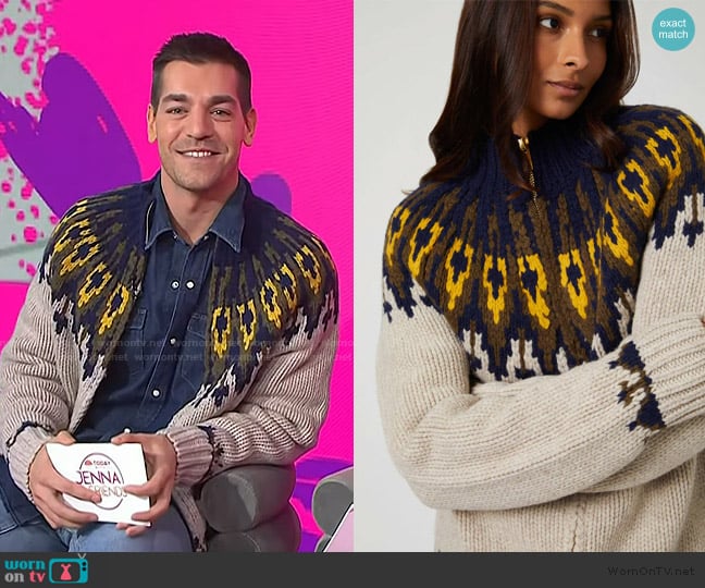 Matt Rogers’s fair isle cardigan on Today