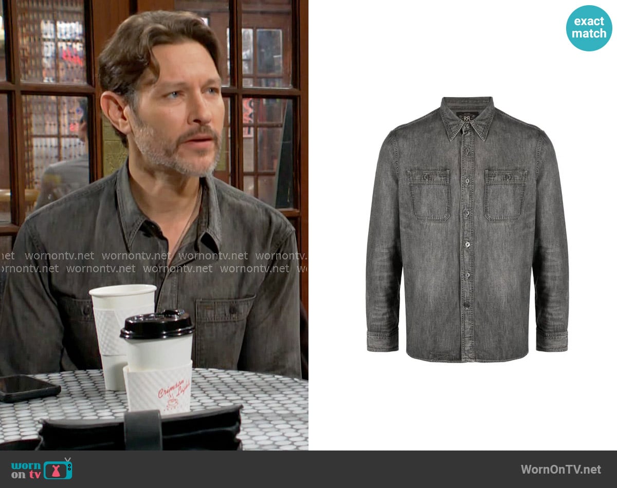 RRL Harvest Shirt worn by Daniel Romalotti (Michael Graziadei) on The Young and the Restless
