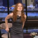 Sadie Sink’s gray sleeveless dress on Live with Kelly and Mark