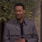 Tyler James Williams’s gray jacket and pants on Live with Kelly and Mark