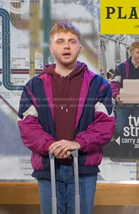 Sam Tutty’s purple windbreaker jacket on Good Morning America