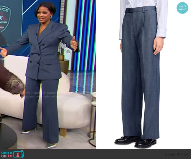 Tamron’s striped pants on Tamron Hall Show