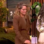 Sara’s brown belted blazer on The View