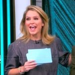 Sara’s sequined denim top and pants on The View