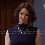 Sarah’s black crop top on Days of our Lives